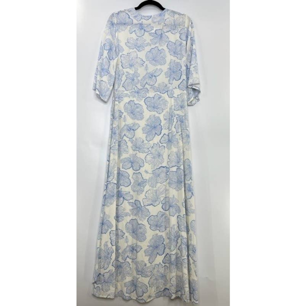 L*Space Kellen Dress in Hibiscus Tie Front Maxi Dress Floral Boho Size Large - Picture 8 of 8